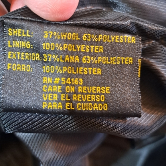 Marvin Richards New York Gray Wool Blend Leopard Print Pea Coat - Picture 8 of 11